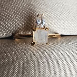 Melanie Auld Petra Ring - Moonstone - 14k Gold Vermeil and Moonstone size 6
